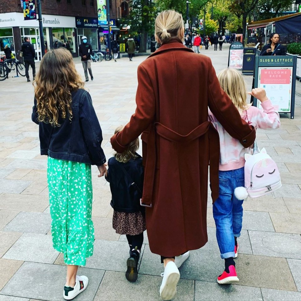 Matt shared a rare photo of all three children with Emma 