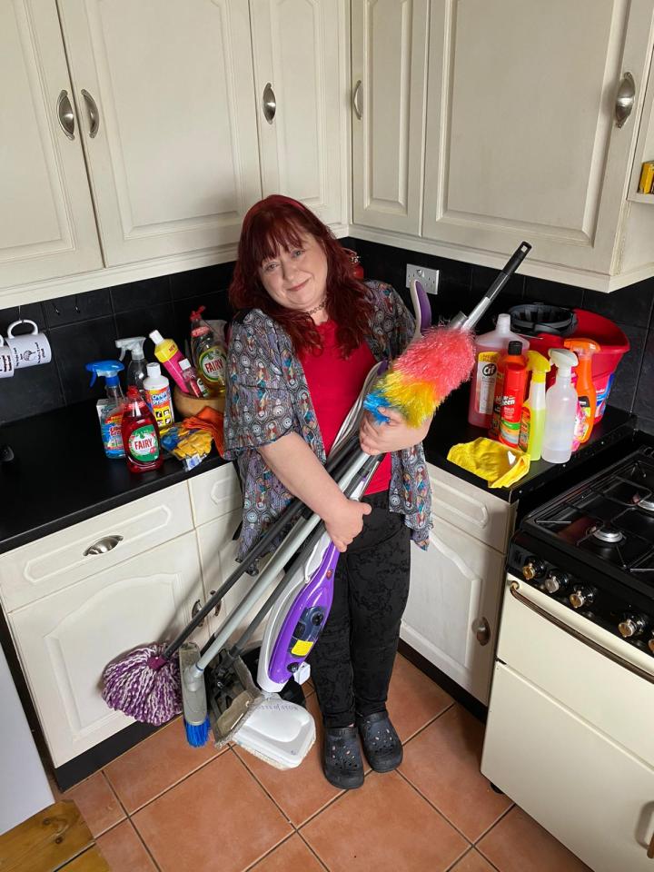 DeAna D’Monte, 49, is cleaning for up to five hours a day at the moment to disinfect her home over coronavirus fears