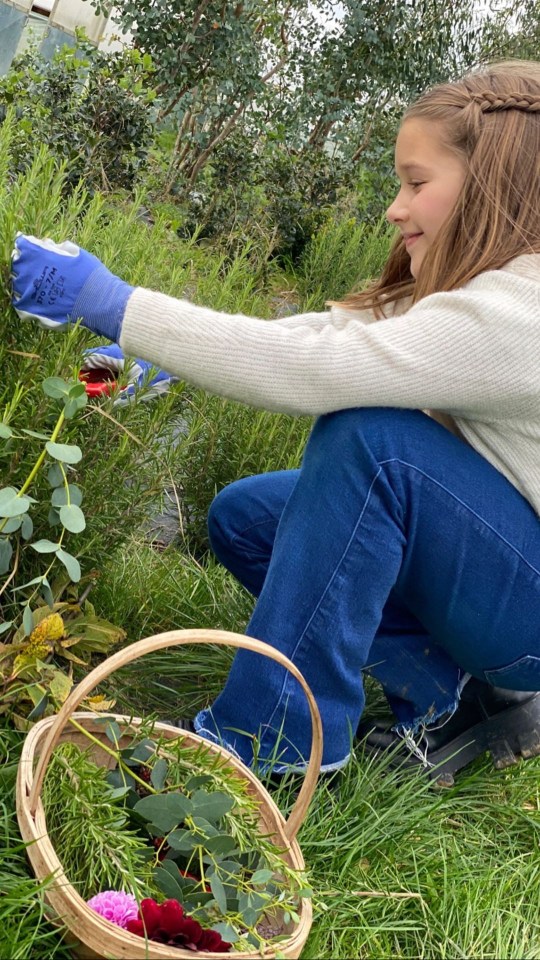 The youngster enjoyed getting her hands dirty gathering lots of interesting things