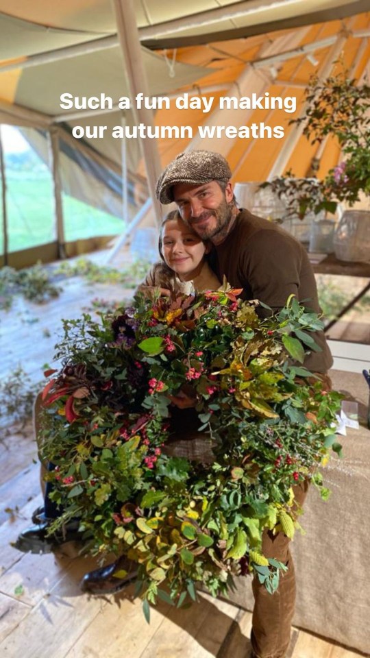 They also made a huge wreath for their country manor