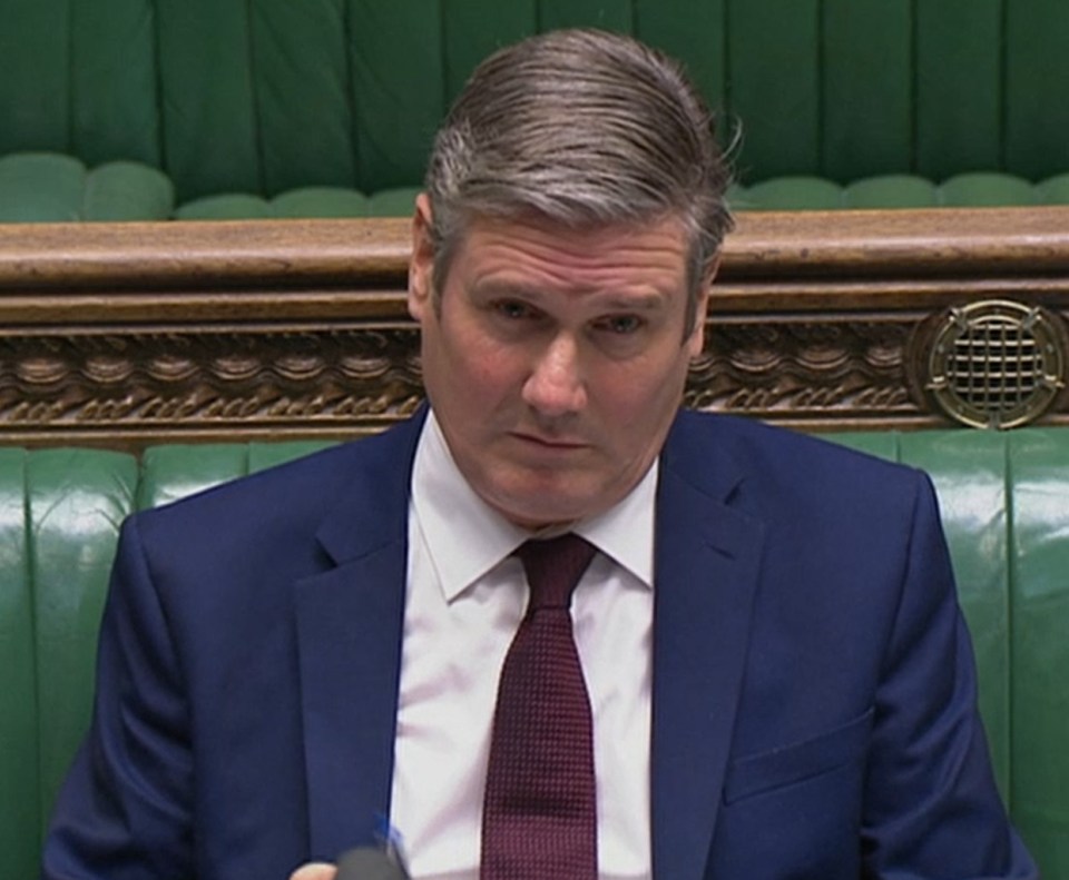 Sir Keir on the opposition benches in the House of Commons