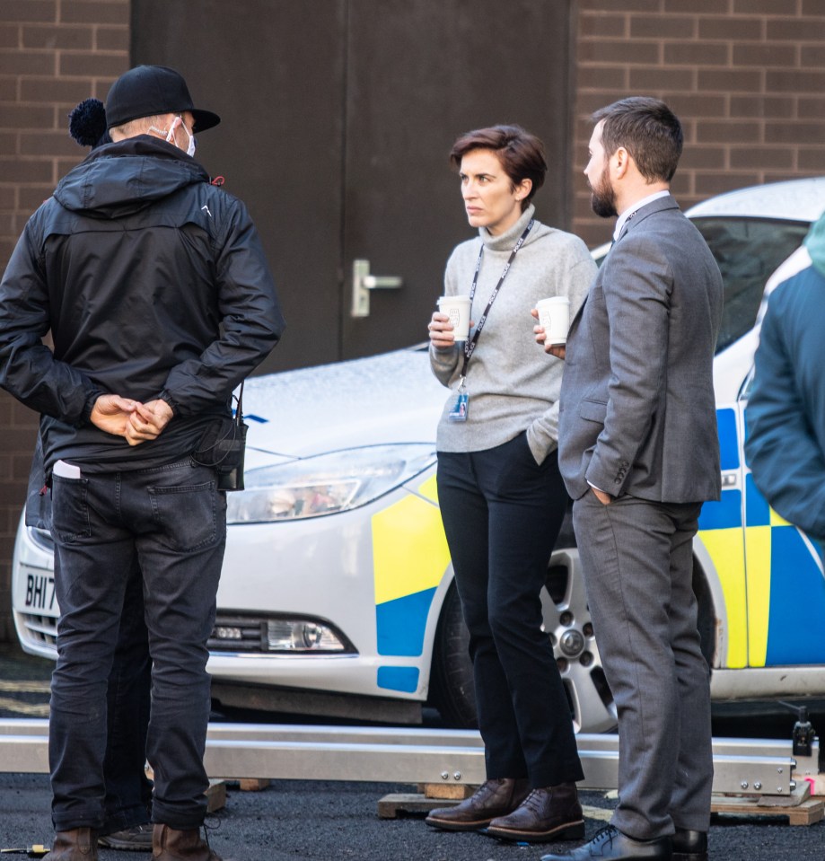 Stars Vicky McClure and Martin Compston have been back on set in Belfast