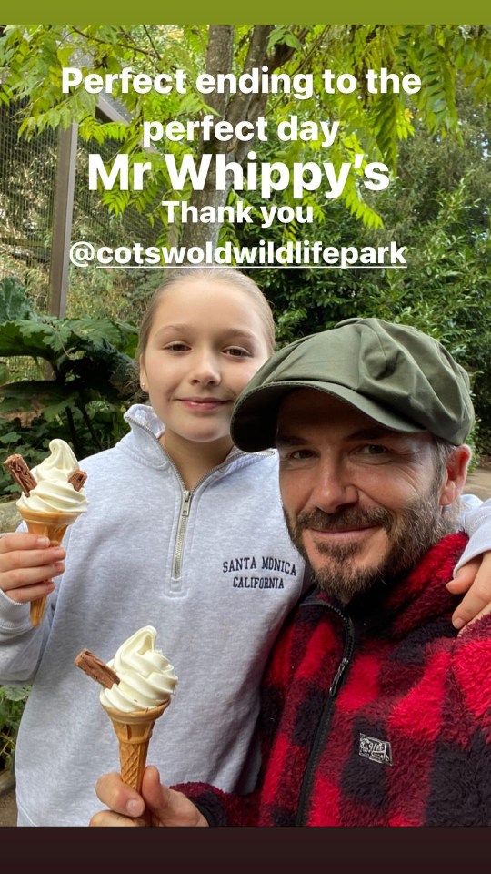 The pair enjoyed ice cream before heading back to their sprawling estate