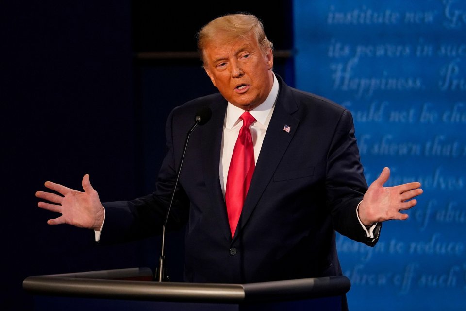 Donald Trump at the presidential debate in Nashville