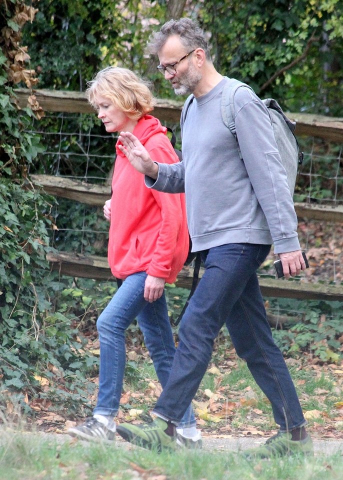 The hilarious couple went for a stroll in Hampstead Heath