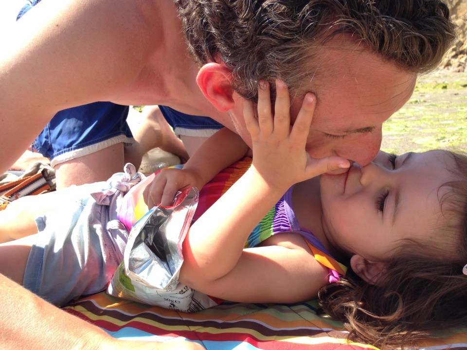  Writer Jon Axworthy says there's nothing wrong with kissing his daughter on the lips