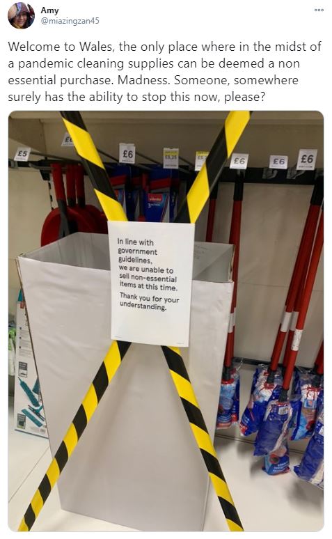 One mum said it was 'madness' that cleaning supplies aren't on sale in the middle of a pandemic