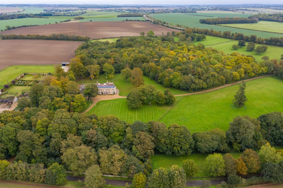 The stunning property is nestled amongst the greenery of Cambridgeshire