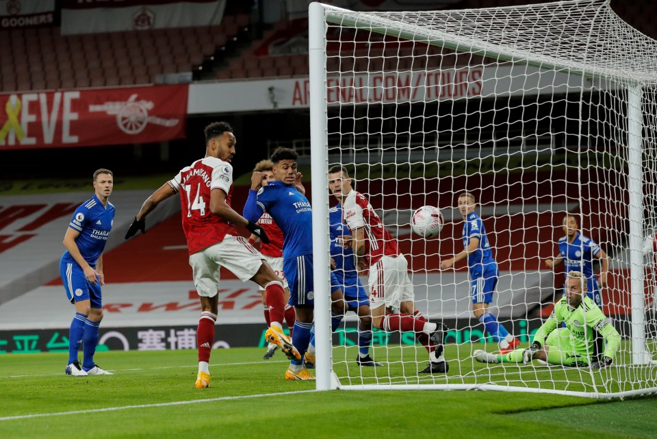 The ball was in the net but the officials felt Xhaka was impeding Kasper Schmeichel