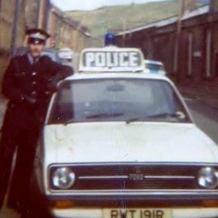 An old picture of PC Godfrey, who has spent the past four decades trying to explain what he witnessed