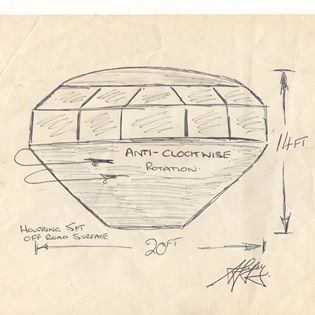 A sketch of the UFO which PC Godfrey drew at the time