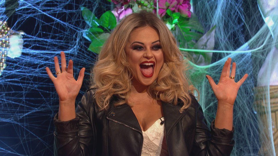 Emily Atack transformed into a sexy Bride of Chucky