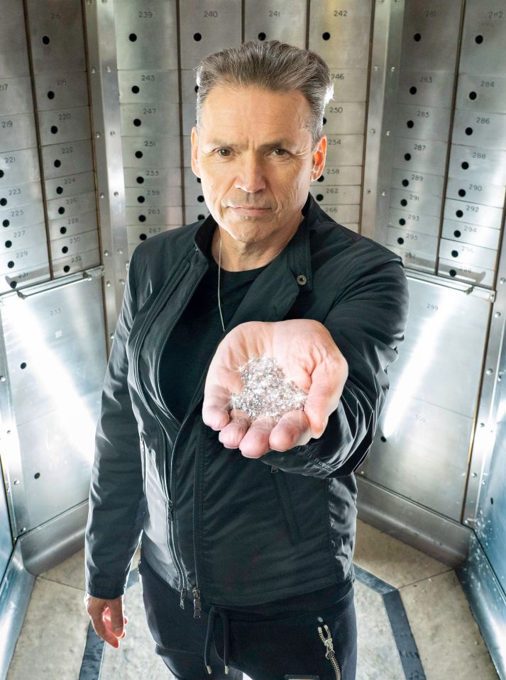 Dale Vince, 59, has managed to turn harmful greenhouse gases into diamonds by using the air's excess carbon and compressing it