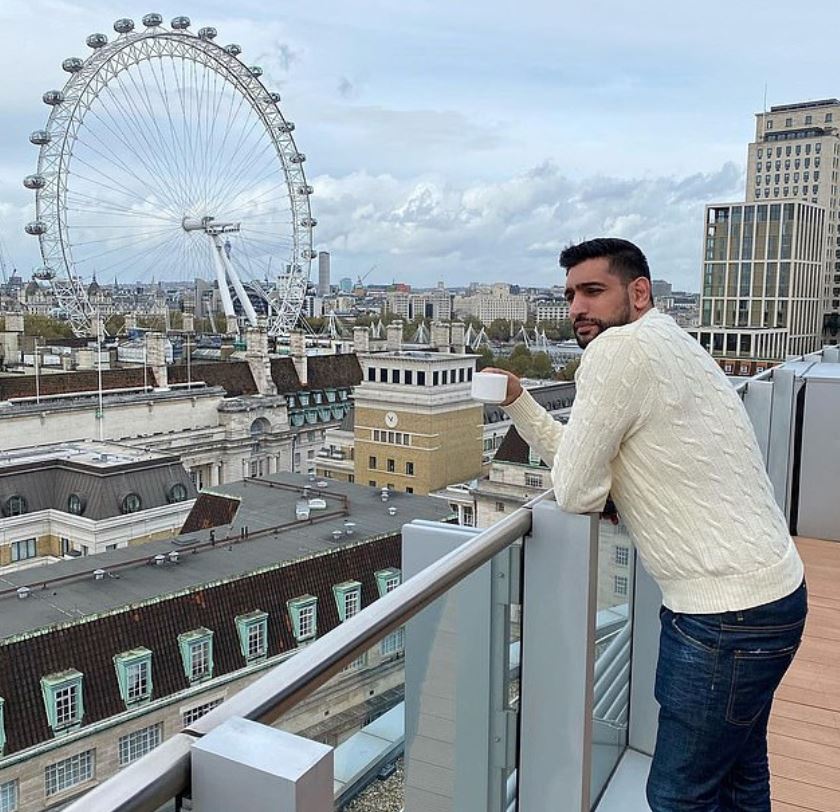 In October Amir Khan shared this Instagram pic in London, when he should have been in quarantine after a trip to New York