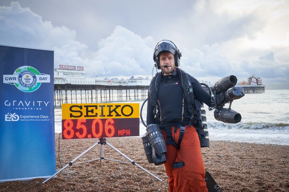 Richard holds the Guinness World Record for the fastest speed in a jet suit