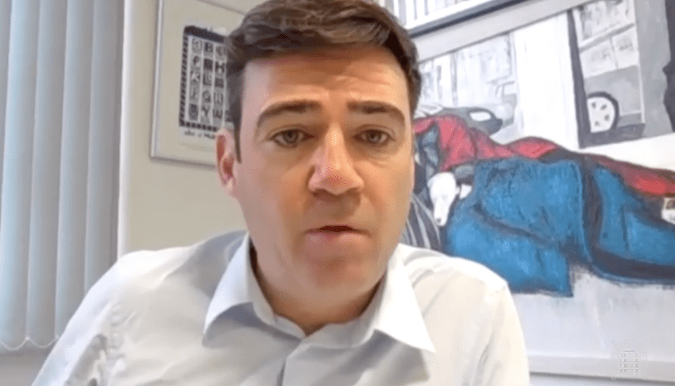 Andy Burnham blasted ministers for only bringing in fresh financial aid after London was given Tier 2 lockdown restrictions