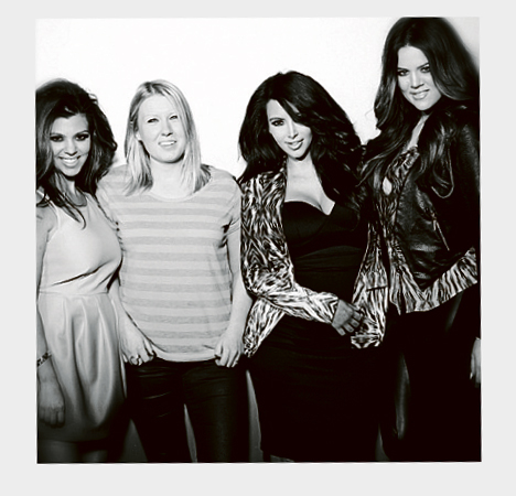 Fabulous Magazine's Beth Neil with the Kardashian sisters