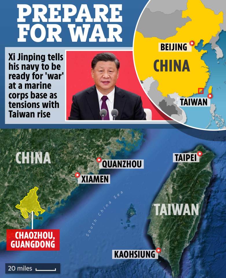 China considers the island of Taiwan as part of its territory