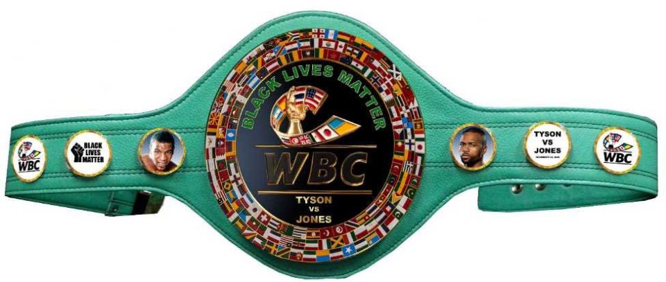 This is the belt that Mike Tyson and Roy Jones Jr are competing for next month