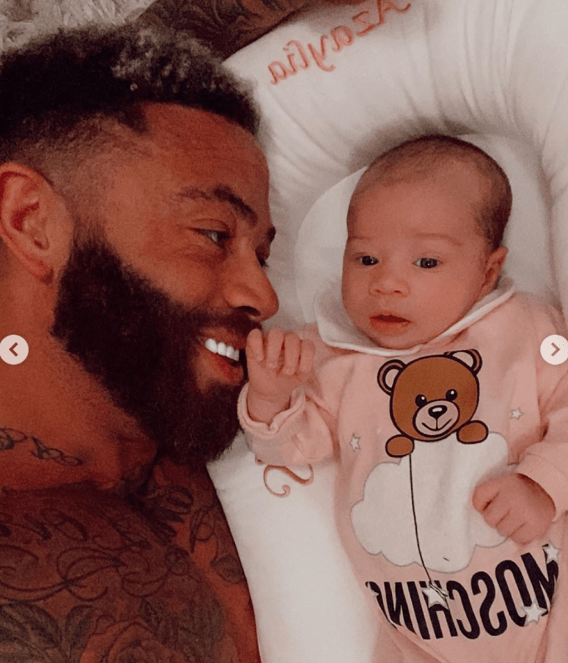 Ashley has been sharing his fatherhood journey on social media 