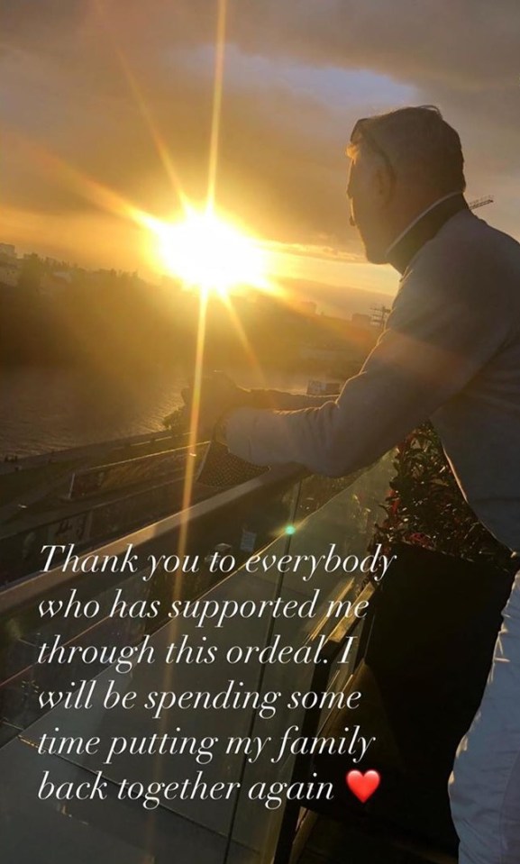 Leslie thanked his supporters with a post on Instagram