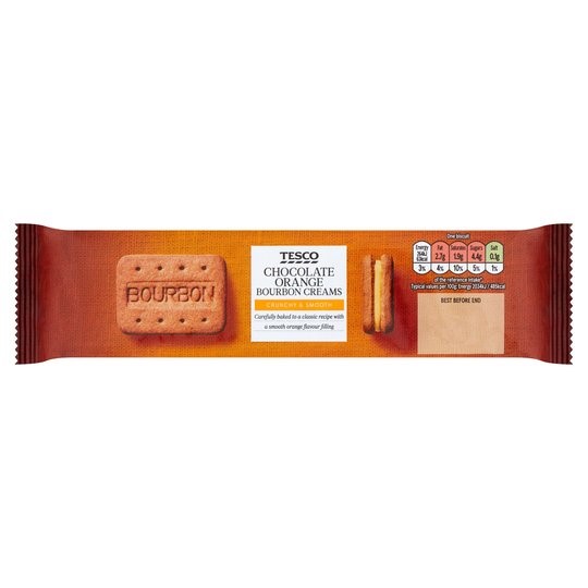 Choc orange-filled bourbons are proving popular at Tesco