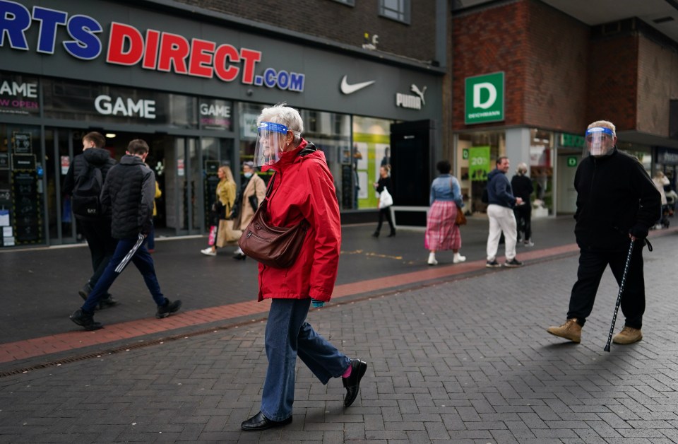 Shoppers walk through Middlesbrough after mayor Andy Preston said he was prepared to defy the Government and reject new Covid-19 measures