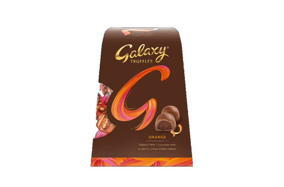 Galaxy's truffles are bursting with orange flavour