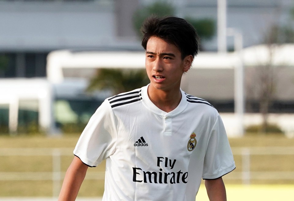  Takuhiro Nakai is thought to have impressed coaches whilst training with Real Madrid's senior players