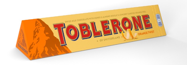 A twist of orange has been added to the Toblerone