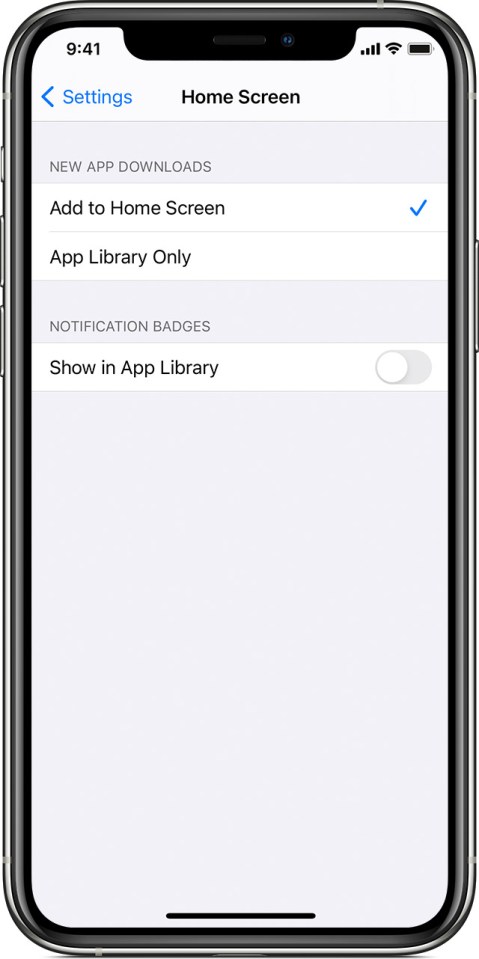 You can also set apps to download straight to your App Library, skipping the homescreen