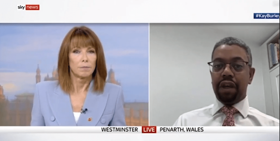 Sky's Kay Burley and the Welsh Health minister had a heated chat live on air this morning