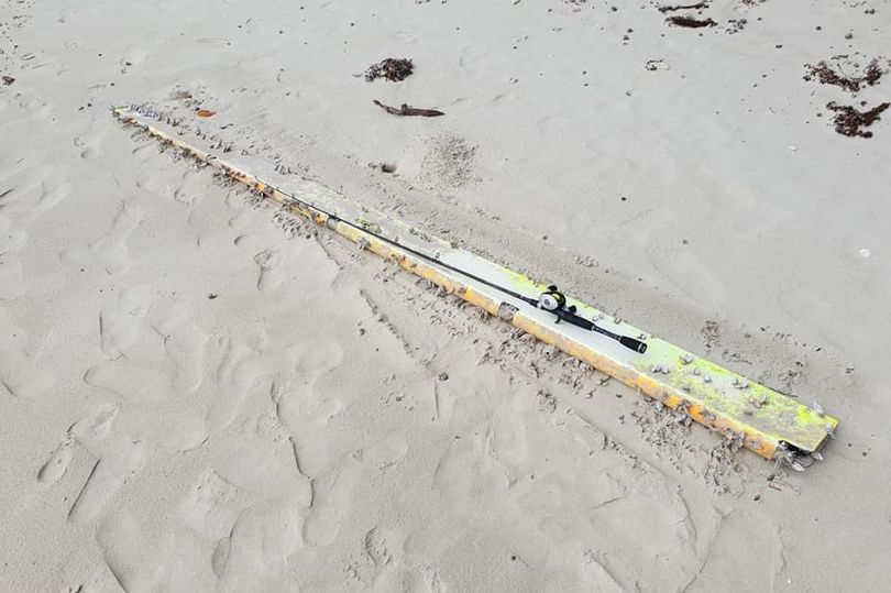 This plane debris was found on a beach in Queensland, Australia