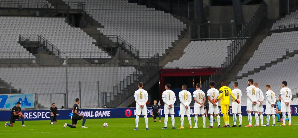 Ligue 1 side Marseille didn’t take the knee ahead of their encounter against Manchester City