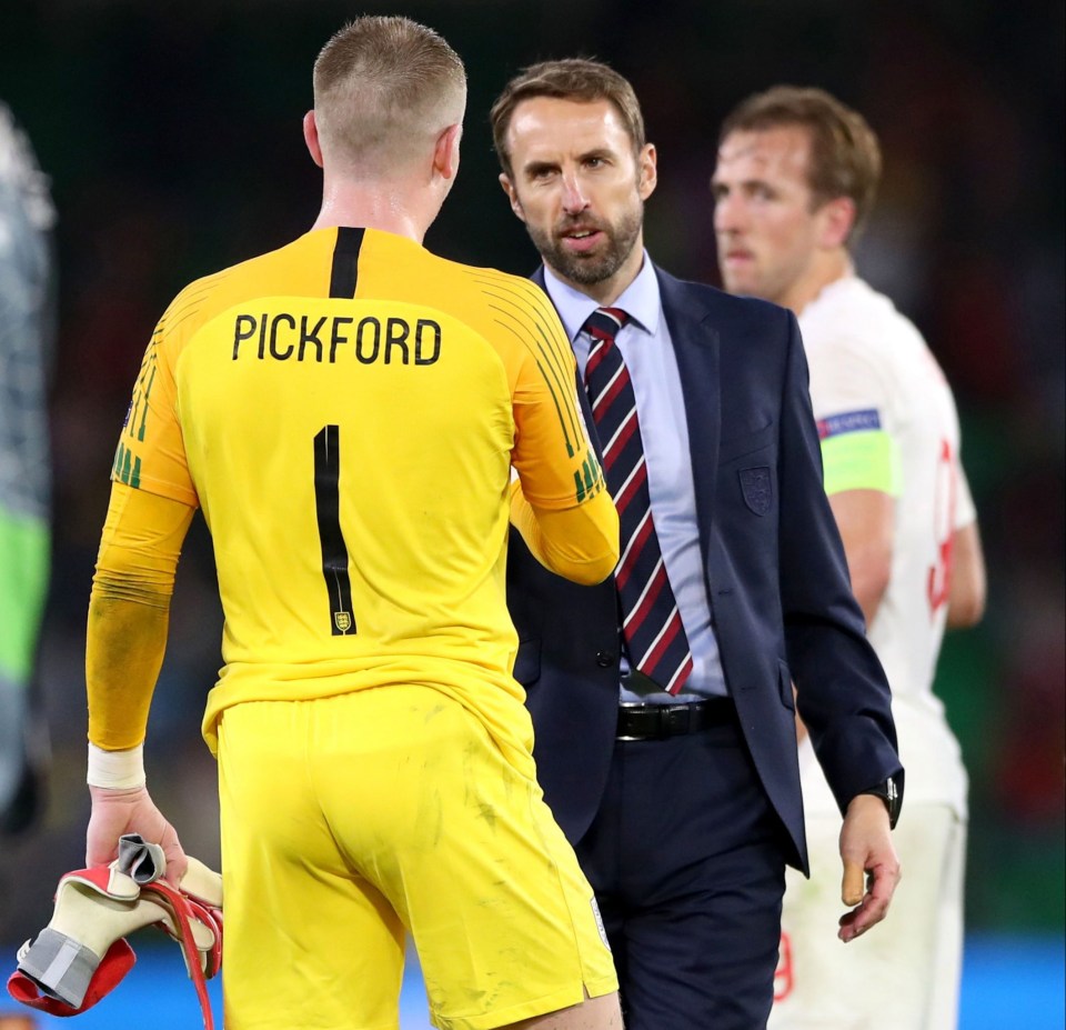 Pickford is still comfortably England's No1, according to Southgate