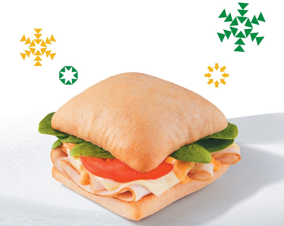 You can nab a twist of a classic toasty in the shape of a bite-sized toasted ciabatta roll with turkey breast and melted cheese