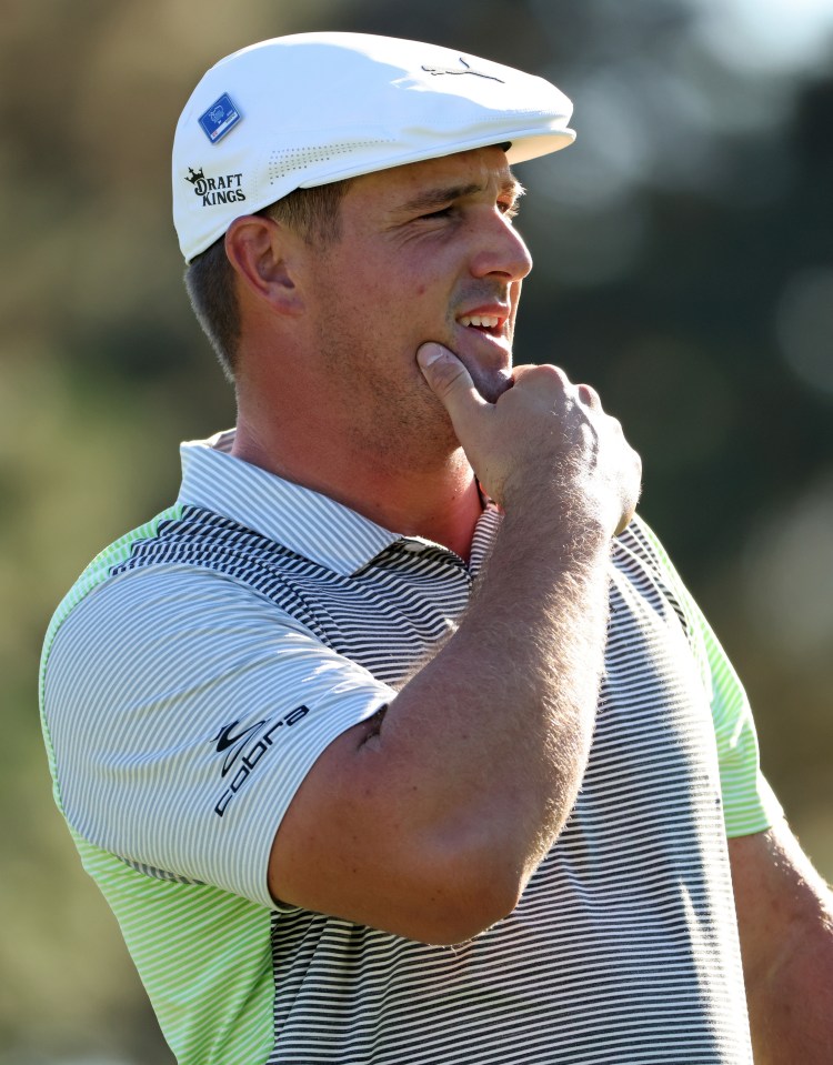 Bryson DeChambeau is battling to make the cut at the Masters