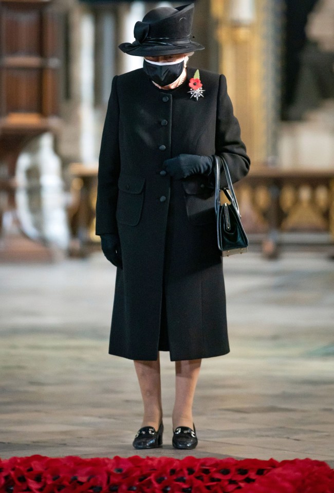 She paid tribute to the Unknown Warrior inside Westminster Abbey