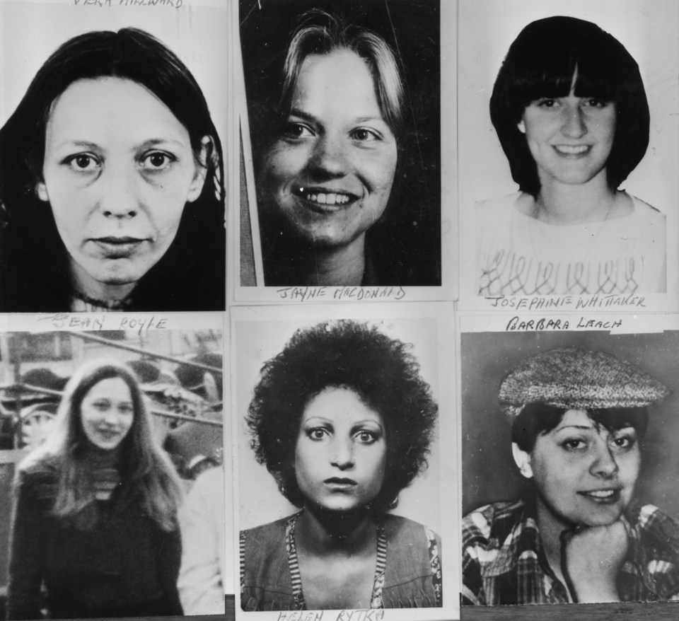 Six of the Ripper's victims. Top left to right: Vera Millward, Jayne MacDonald, Josephine Whittaker. Bottom left to right: Jean Royle, Helga Rytka and Barbara Leach. 