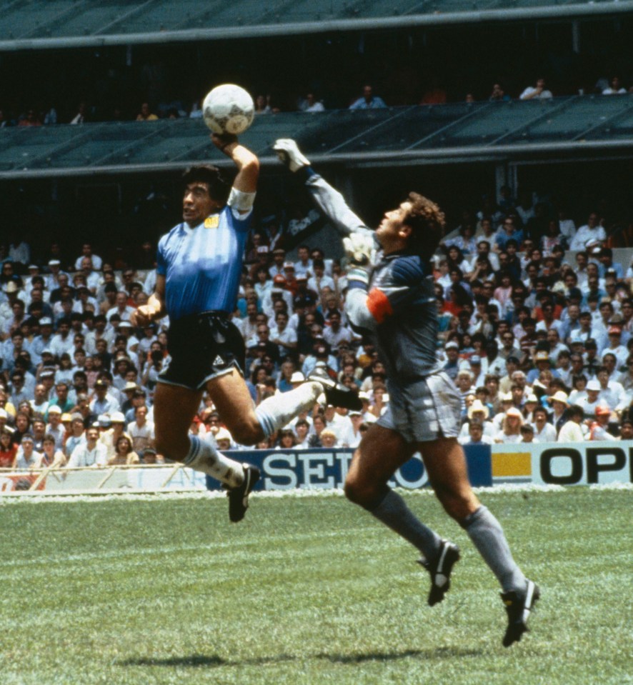 Maradona won the World Cup with Argentina in 1986 and became notorious for his 'Hand of God' goal against England in the quarter final