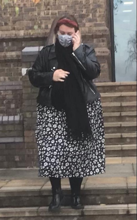 Ms Standen is pictured outside court