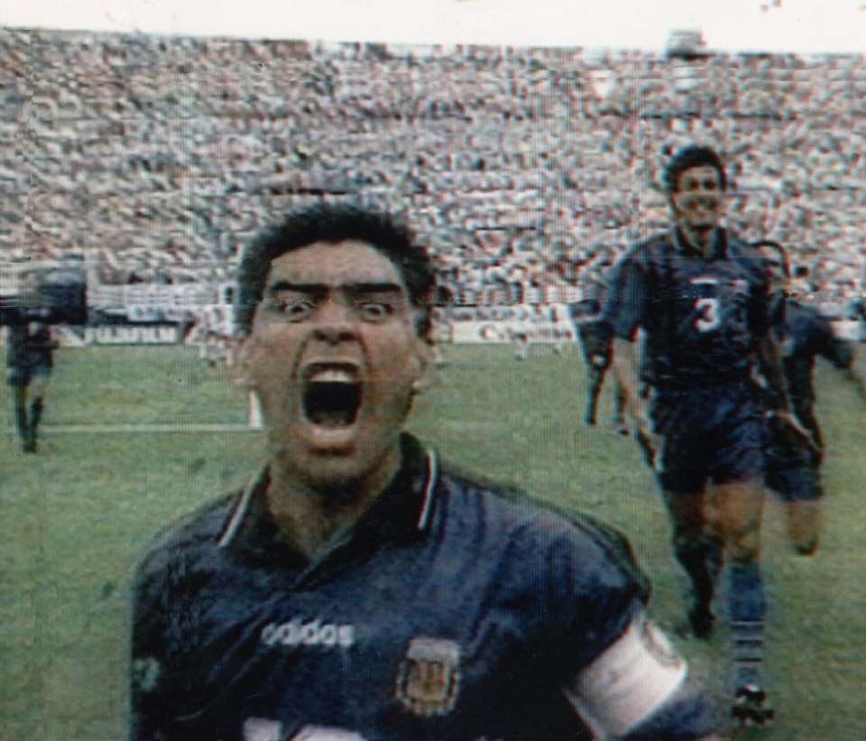 Maradona’s bulging eyes after scoring for Argentina against Greece became an iconic image of the 1994 World Cup