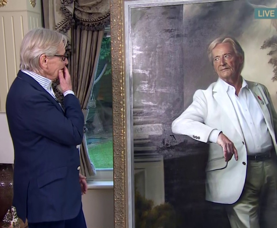 He gasped as he came face to face with a life-size picture of himself