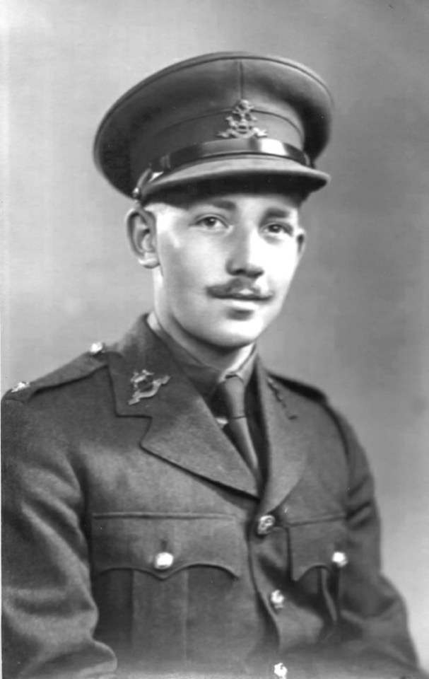 Tom Moore as a second lieutenant around 1941