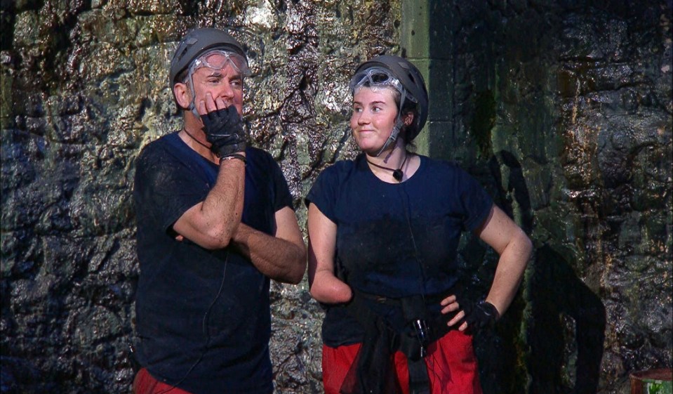 Hollie took on the challenge with campmate Shane Richie