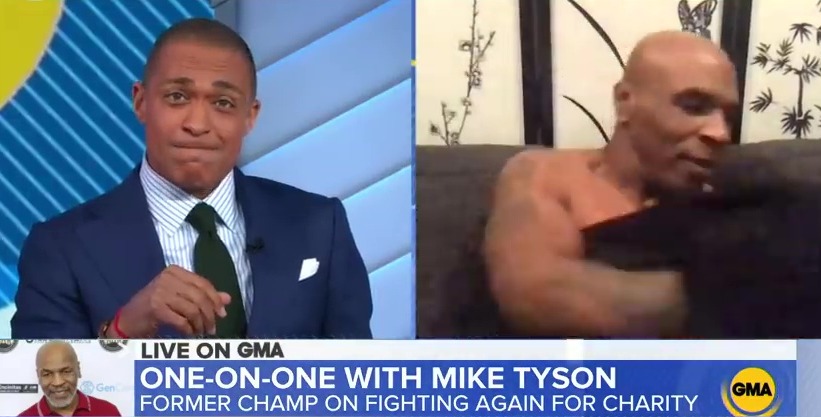 Mike Tyson was on Good Morning America when he whipped his top off