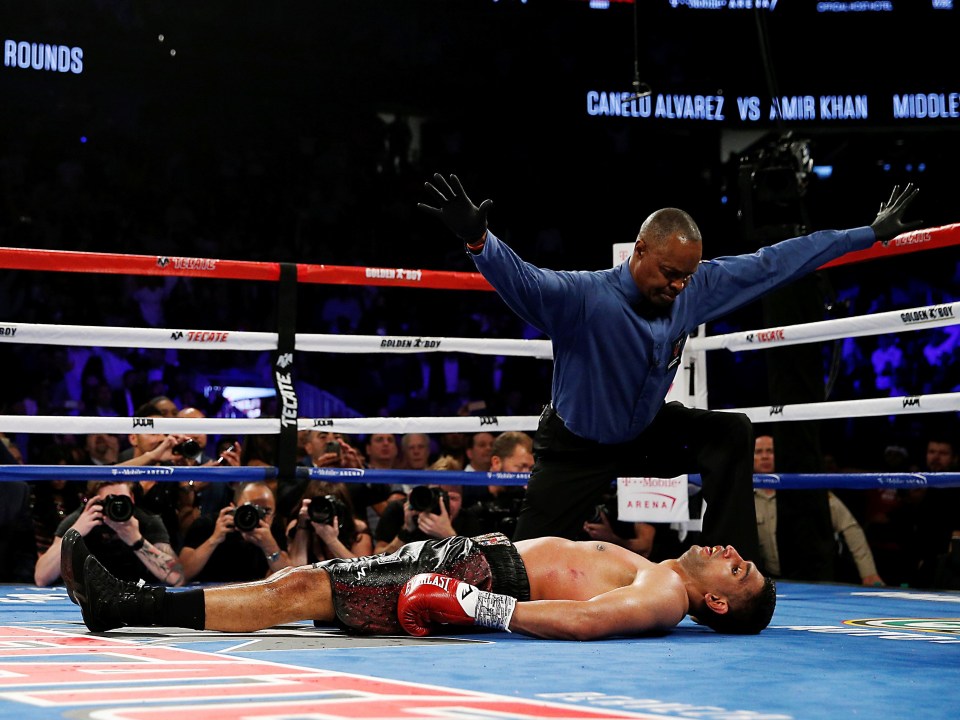 Amir Khan was left flattened by the Mexican