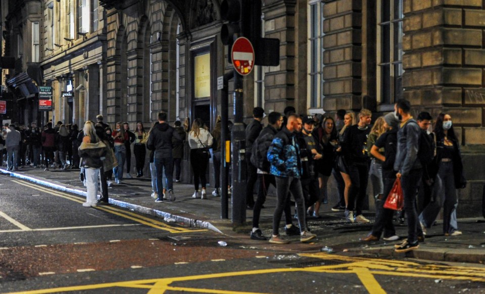 Revellers packed the streets of Newcastle as they made their way out in the town