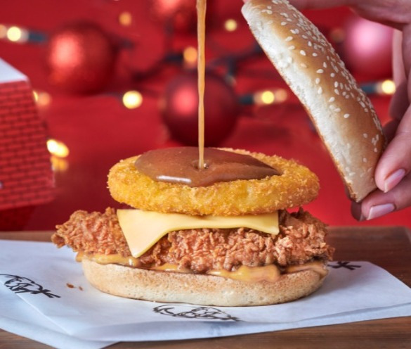 KFC's Gravy Burger contains a hash brown 'gravy boat'