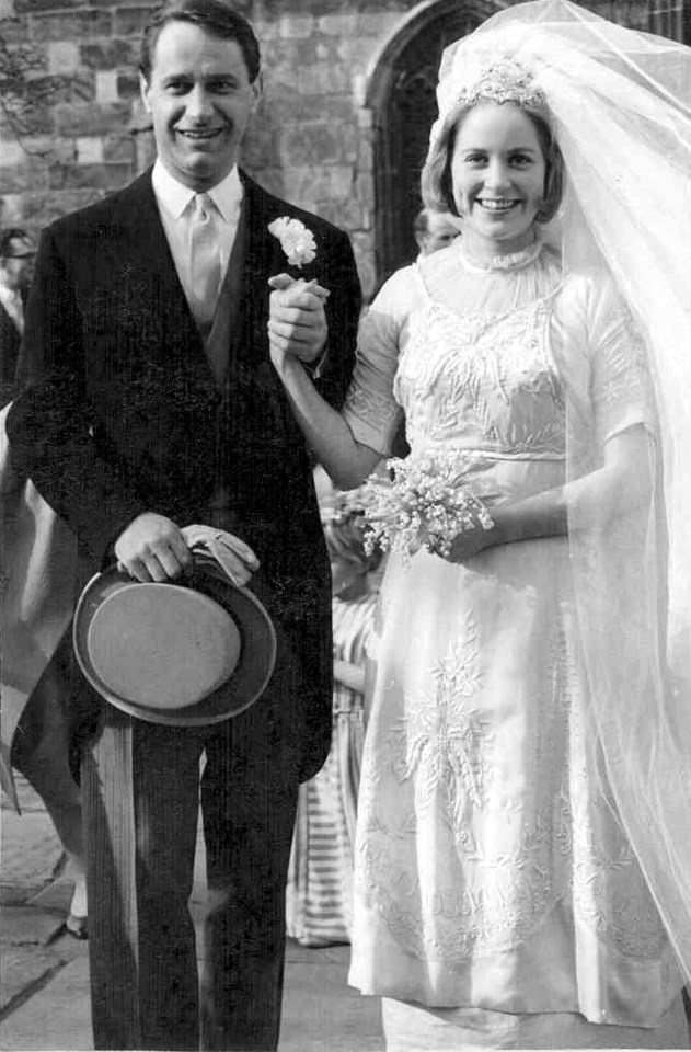 Geoffrey Palmer and his wife Sally on their wedding day in 1963